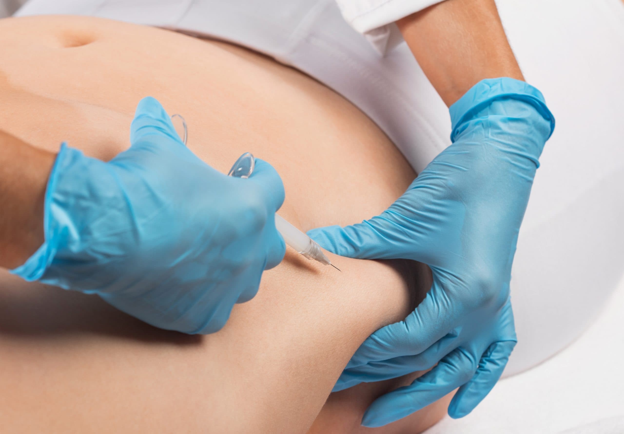 Ultrasound-guided hip injection procedure
