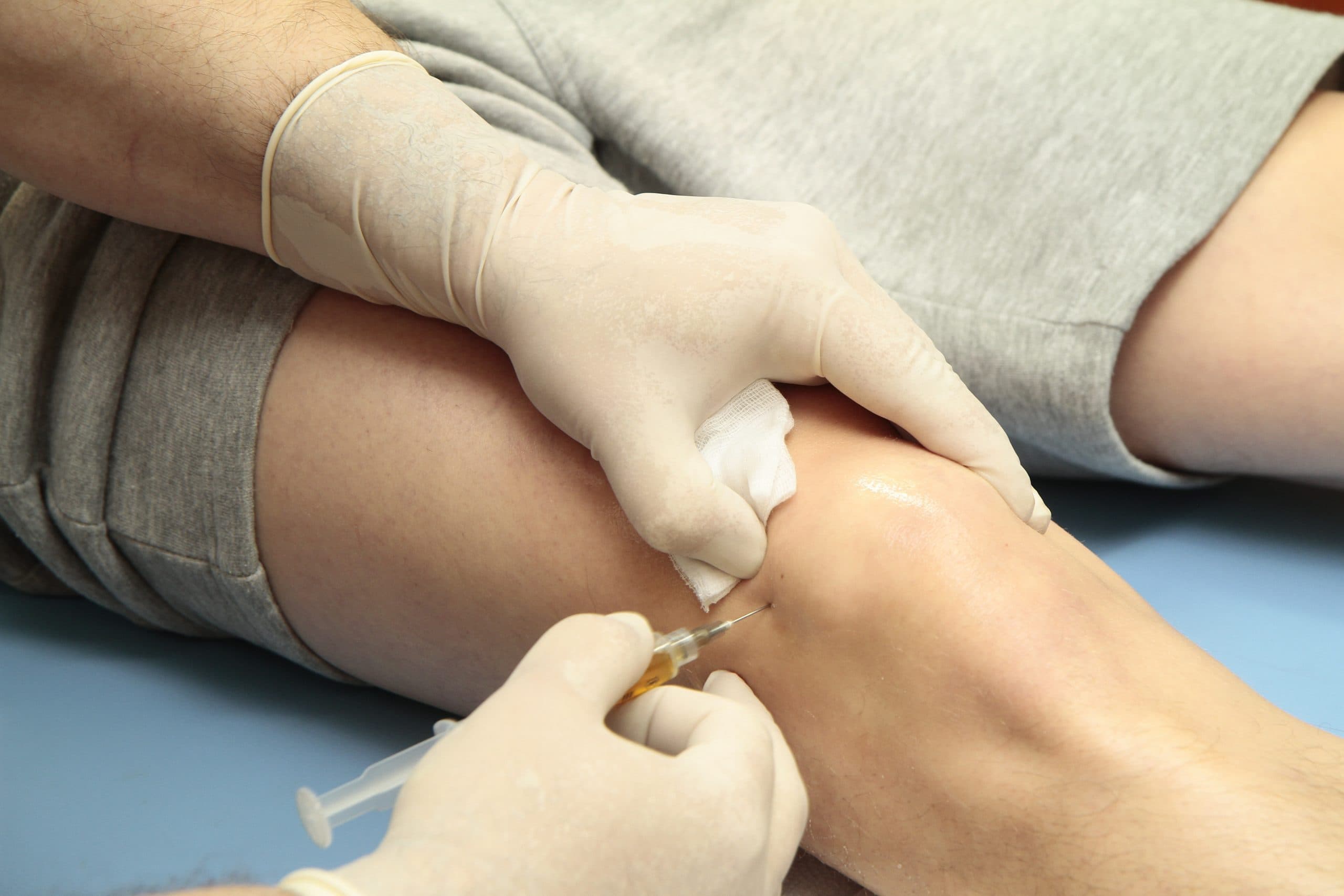 Precision knee injection procedure